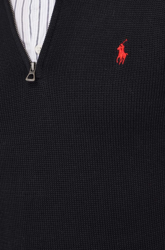 Sweter bawełniany męski Polo Ralph Lauren czarny 710859939