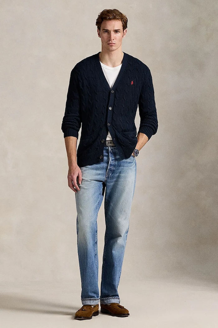 Abbigliamento Polo Ralph Lauren cardigan in cotone 710890548 blu navy