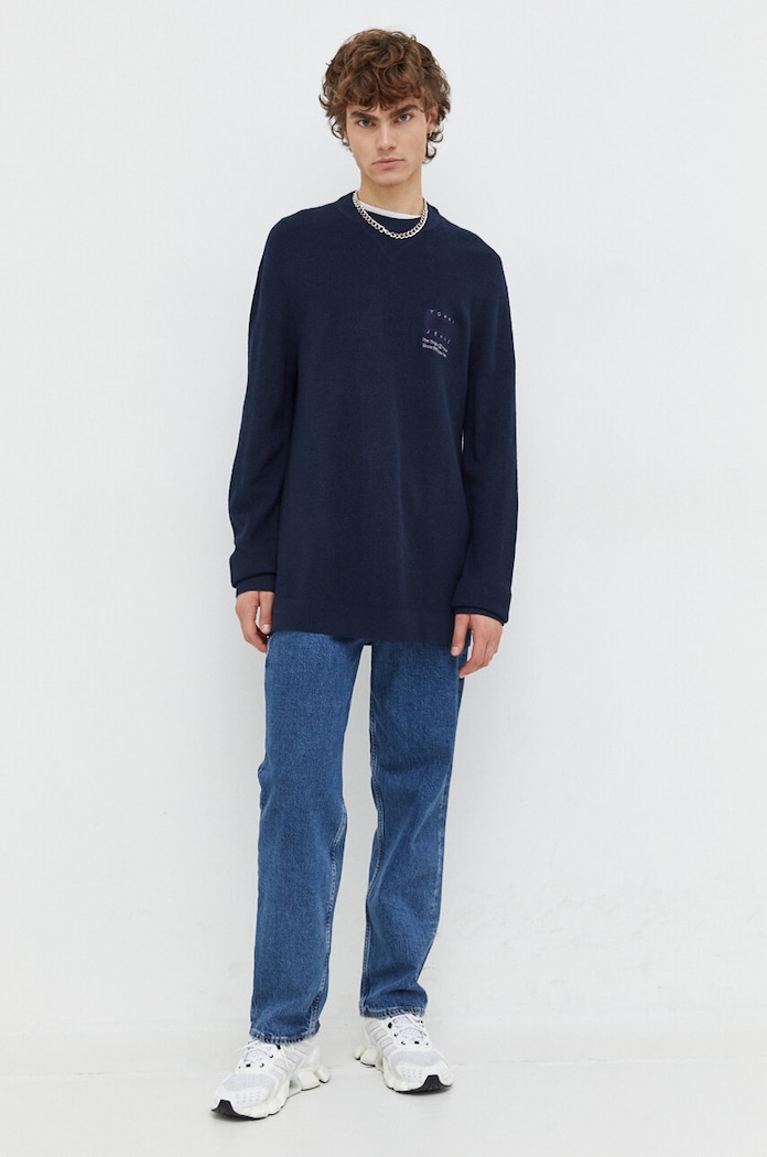 Sveter Tommy Jeans DM0DM18456 tmavomodrá SS24