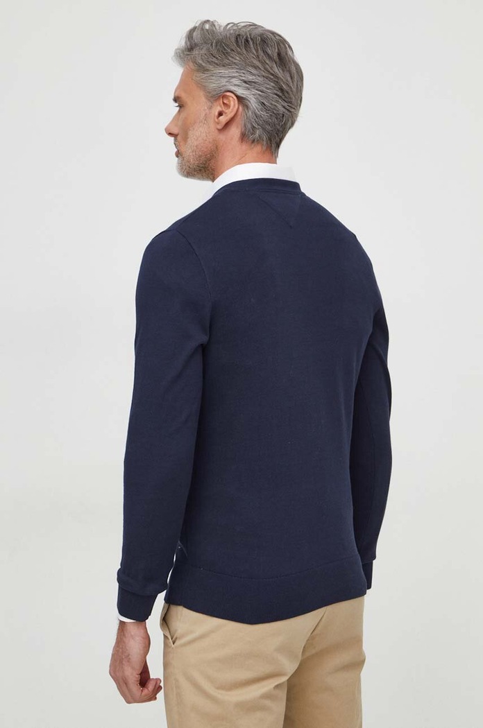 Oblečení Bavlněný svetr Tommy Hilfiger MW0MW32022 námořnická modř