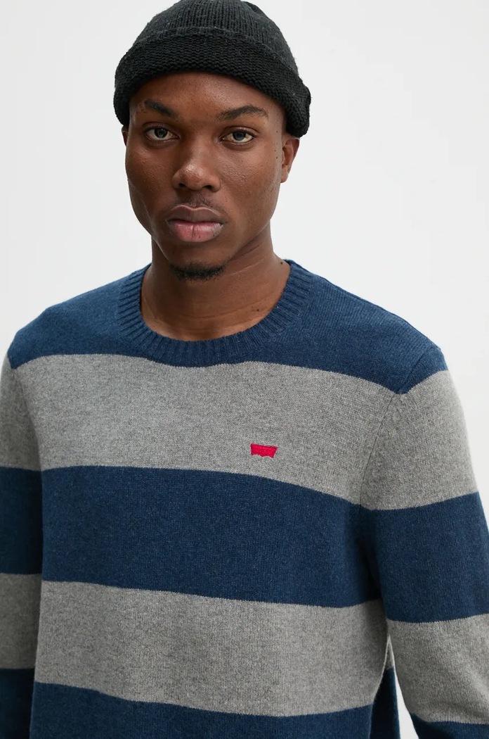 Levi's pulover bărbătesc cu lână bleumarin A4320