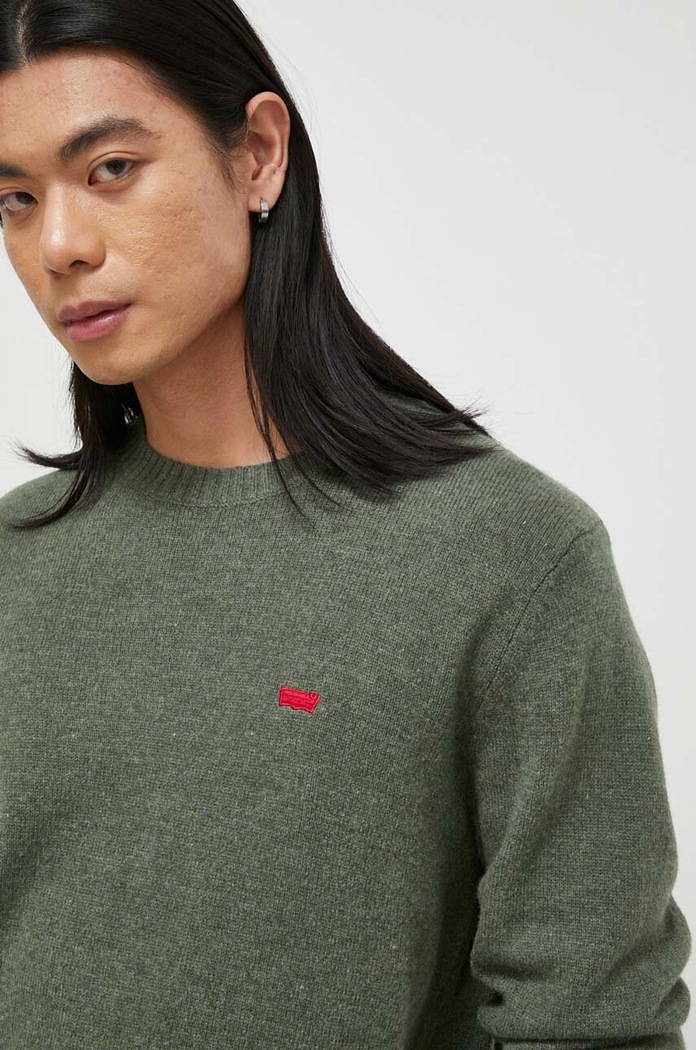 Levi's sweter męski z wełną zielony A4320