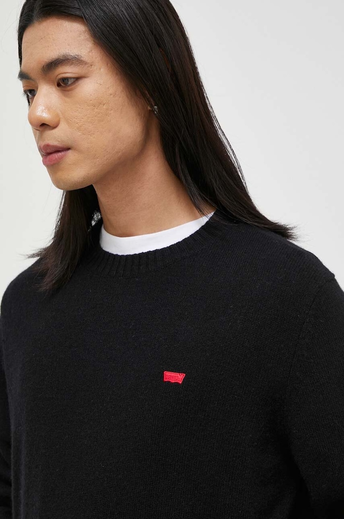 Levi's pulover bărbați cu lână negru A4320