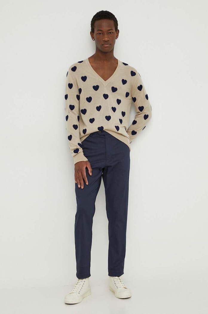 Tiger Of Sweden sweter wełniany Arron T68915109 beżowy SS24
