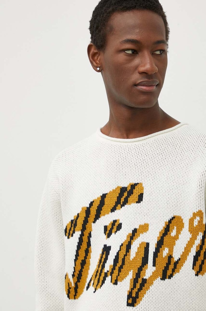 Tiger Of Sweden sweter z domieszką wełny Bobi T70504019 beżowy