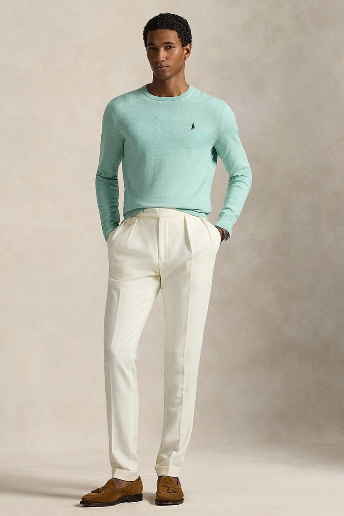 Oblečenie Bavlnený sveter Polo Ralph Lauren 710890558 tyrkysová