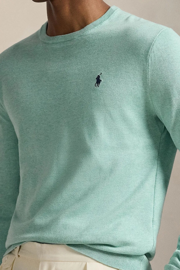 Bavlnený sveter Polo Ralph Lauren tyrkysová 710890558