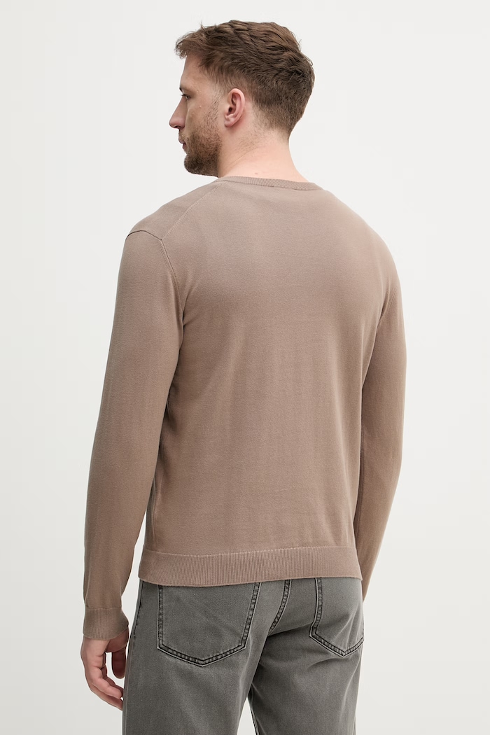 Îmbrăcăminte United Colors of Benetton pulover pentru bărbați bumbac 1098U4486 maro