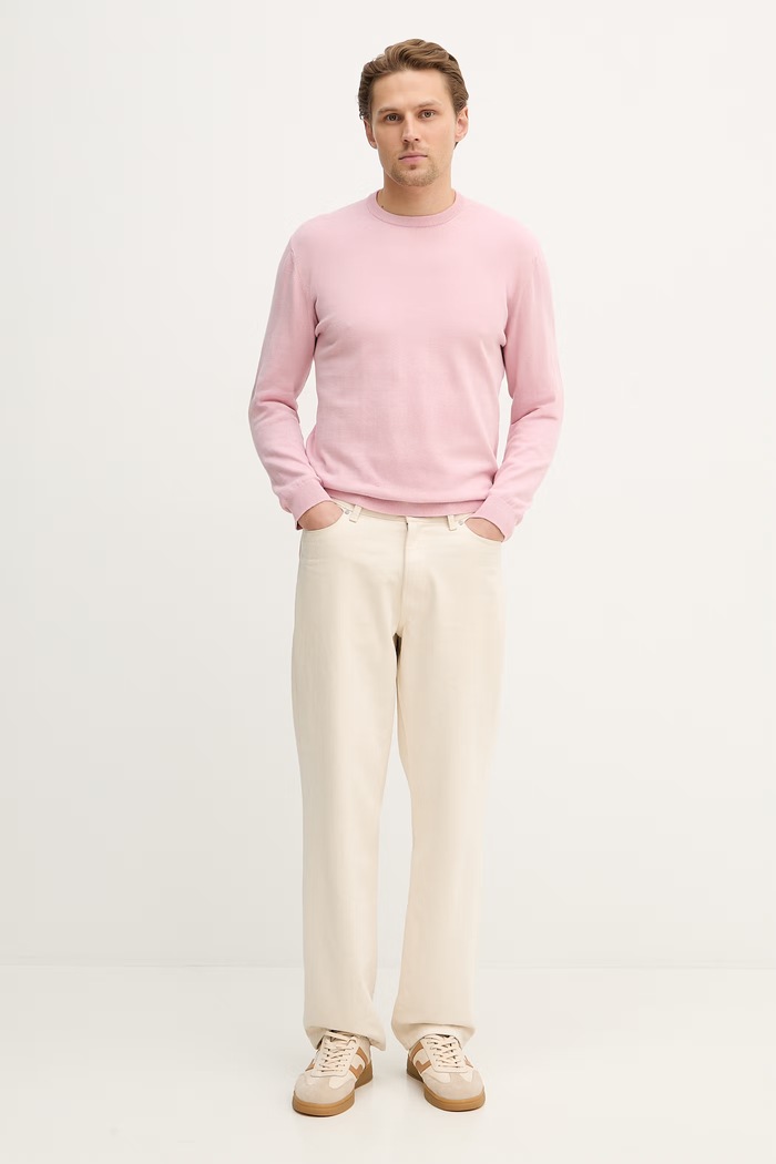 United Colors of Benetton pulover moški bombažen 1098U1I76 roza AA00