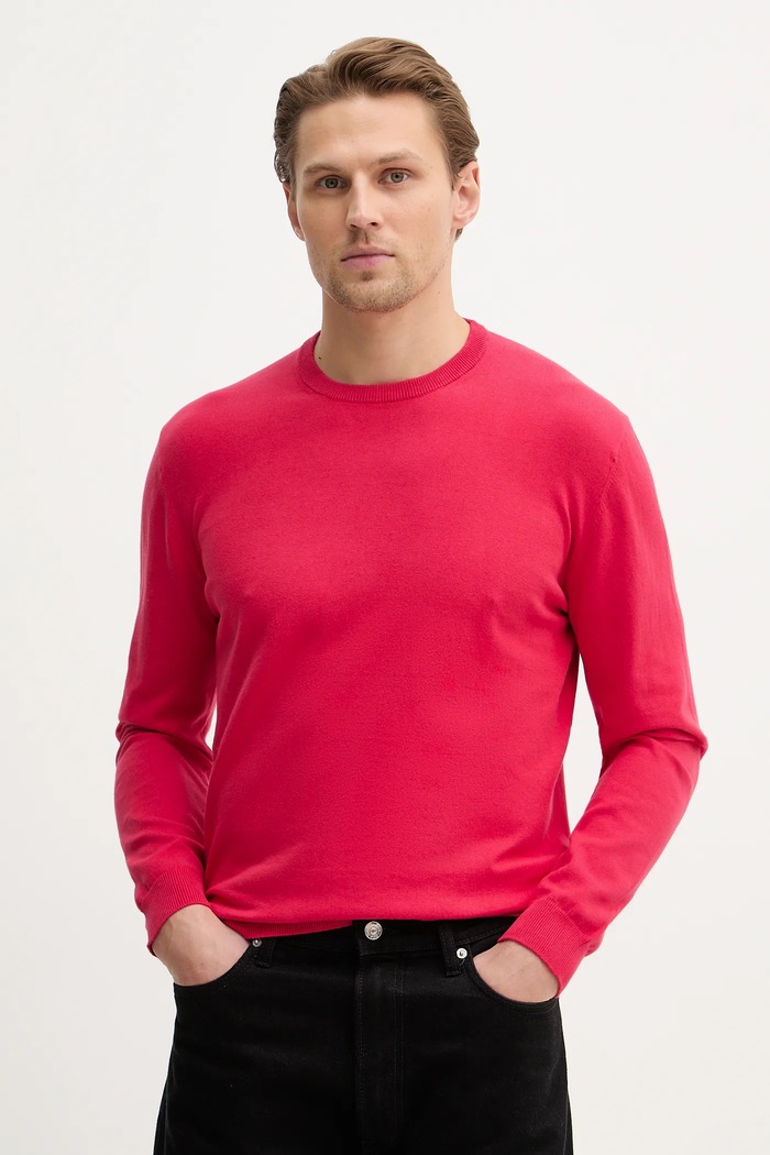 United Colors of Benetton pulover moški bombažen rdeča 1098U1I76