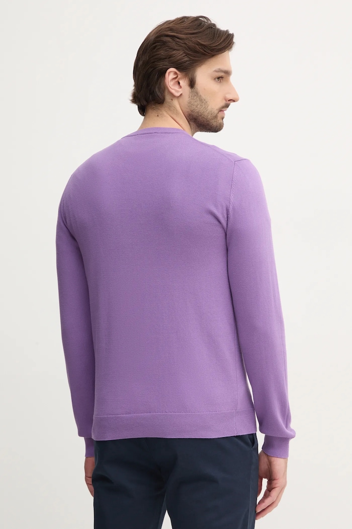 Oblečení United Colors of Benetton svetr pánský bavlněný 1098U1I76 fialová