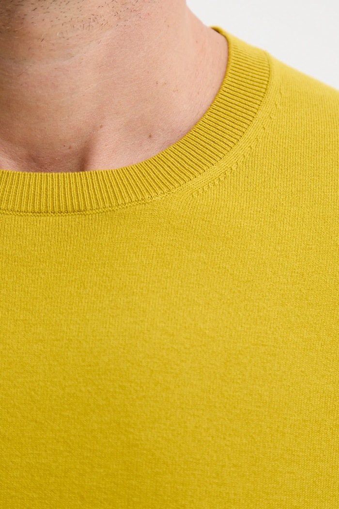 Sisley sweter męski z bawełną 10F2S1C78 żółty