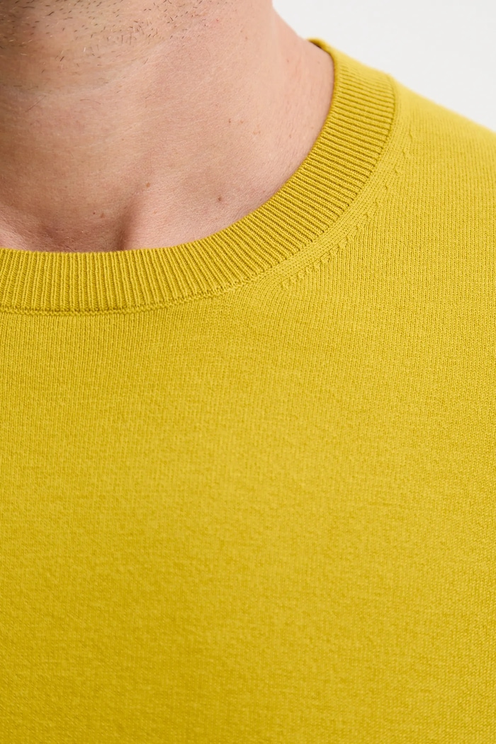 Sisley sweter męski z bawełną 10F2S1C78 żółty