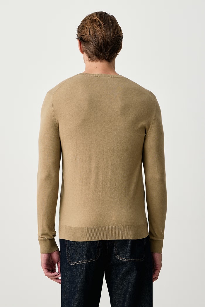 Sisley Sweter męski z bawełną 10F2S1C78 zielony SS26