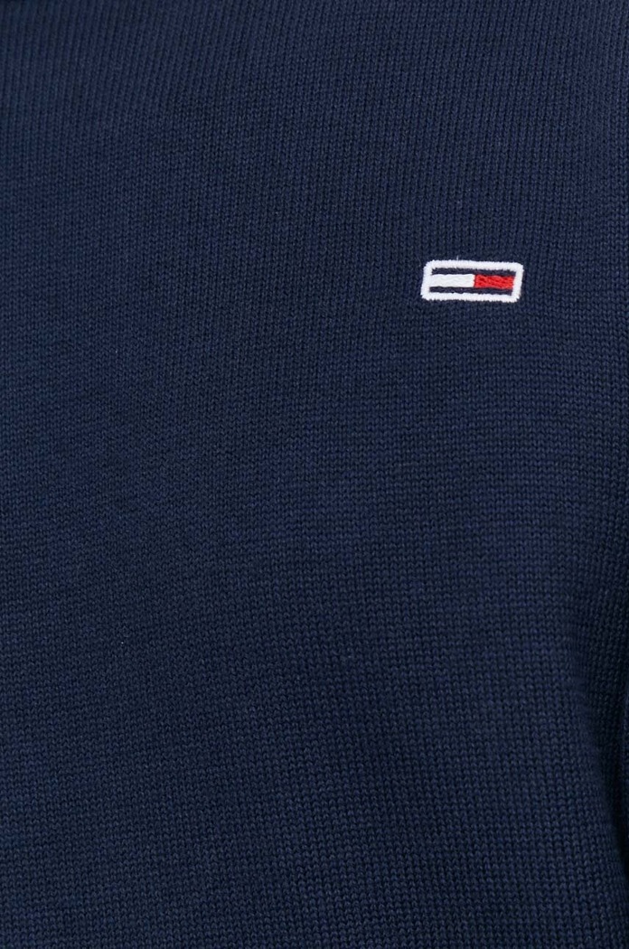 Tommy Jeans pulover de bumbac DM0DM18895 bleumarin