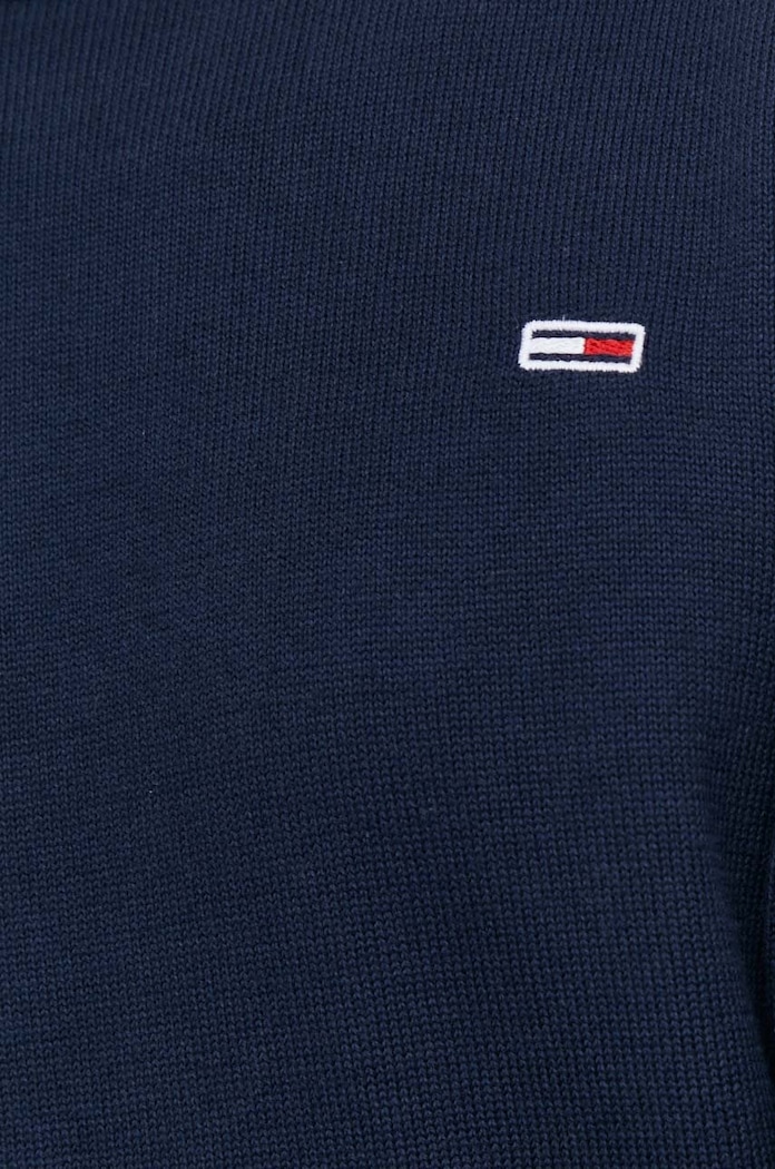 Tommy Jeans pulover de bumbac DM0DM18895 bleumarin