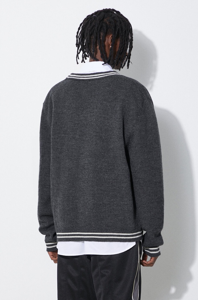 Oblečenie Vlnený kardigán AMBUSH A Patch Knit Cardigan BMHB003S24KNI0010710 sivá