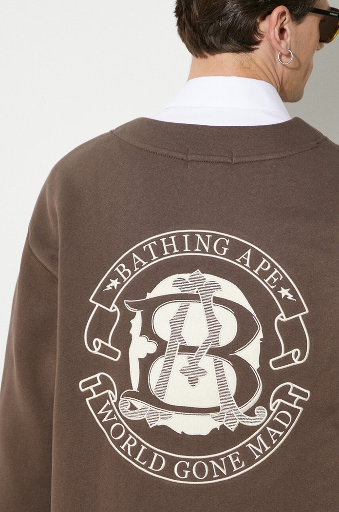 A Bathing Ape bluza College Badges Sweat Cardigan 1J80113063