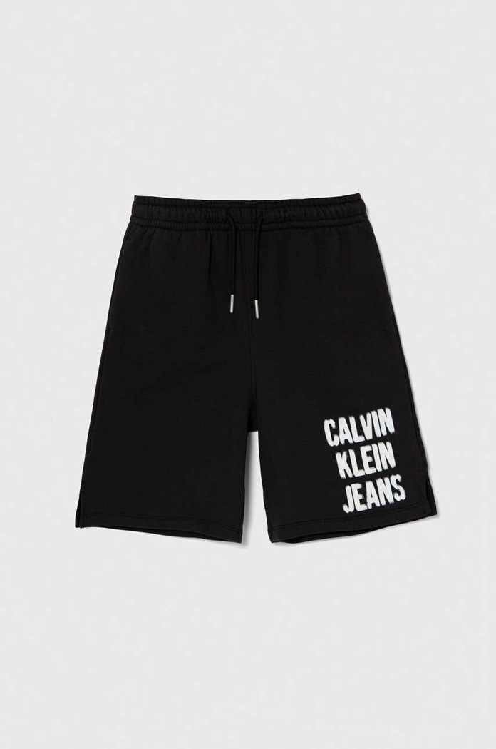 Calvin Klein Jeans gyerek rövidnadrág nyomtatásos fekete IB0IB01941.128.176.PPYH