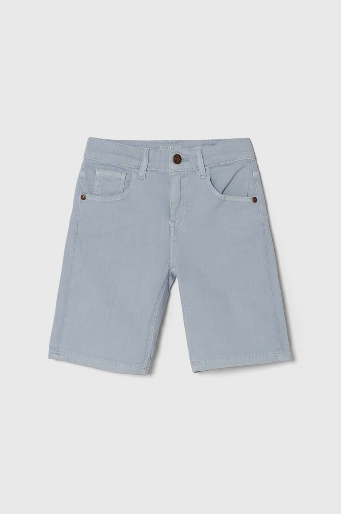 Guess szorty jeansowe dziecięce z elastanem niebieski L4RD11.WE620.PPYH