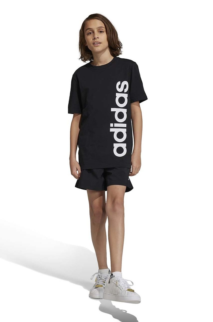 Детски къси панталони adidas ежедневен черен IC9967