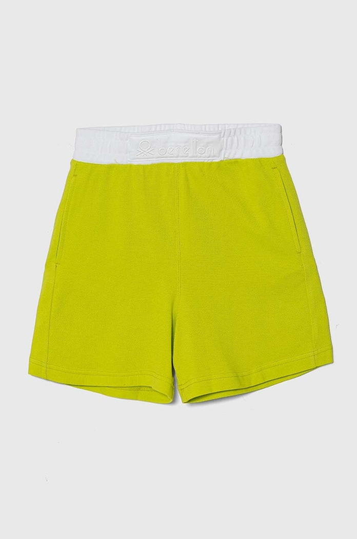 United Colors of Benetton szorty bawełniane dziecięce bawełna zielony 3088C902S.G.Seasonal