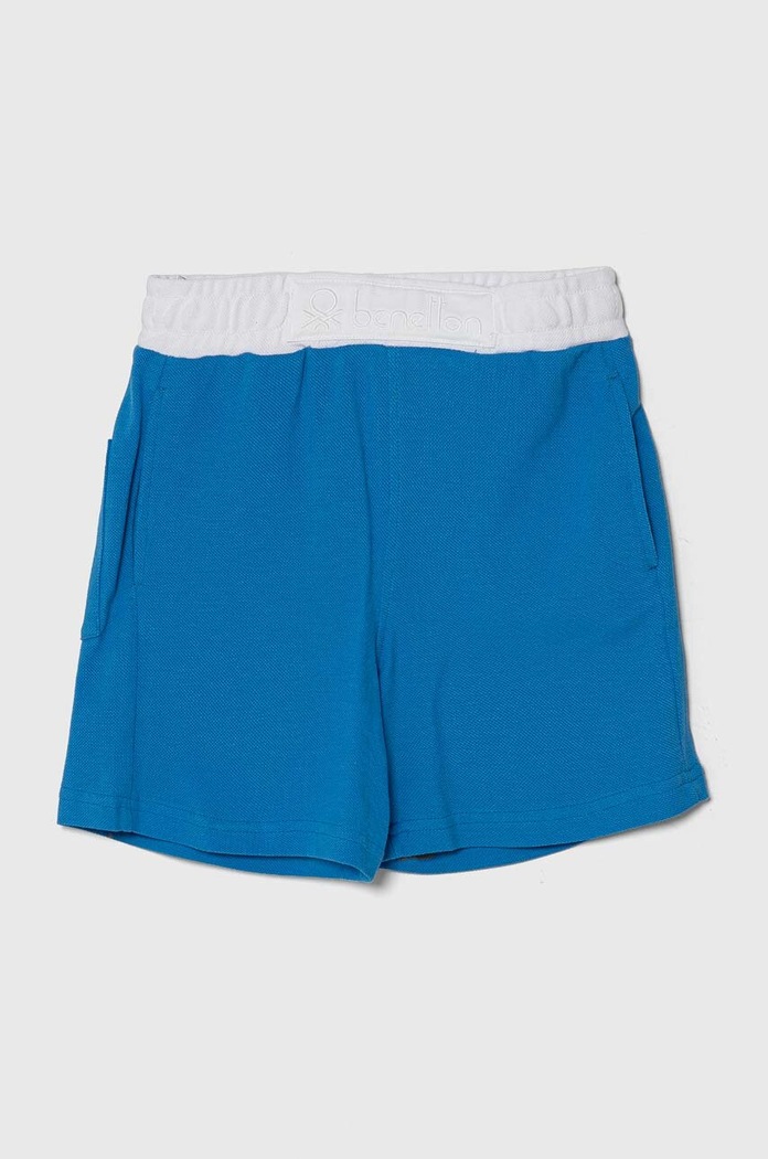 United Colors of Benetton szorty bawełniane dziecięce bawełna niebieski 3088G901H.P.Seasonal