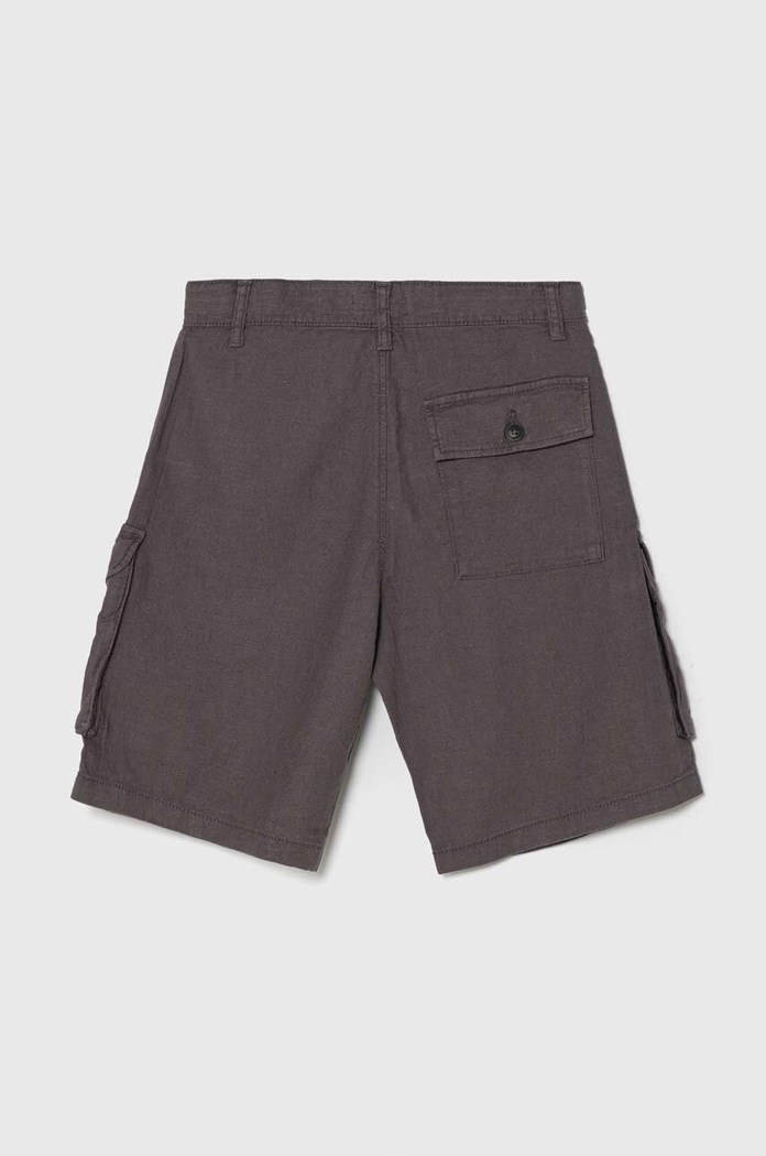 Αγορίστικα Παιδικό λινό σορτς United Colors of Benetton 424RC902X.G.Seasonal γκρί