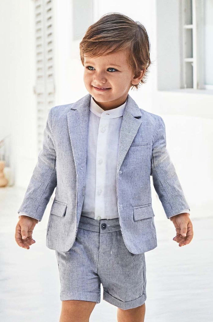 Βρεφικό σορτς από λινό μείγμα Mayoral casual μπλε 1237.3B.Baby.PPYH
