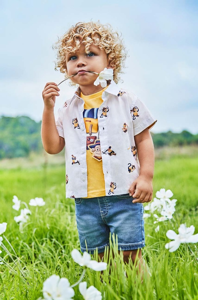 Kojenecké šortky Mayoral soft denim riflovina modrá 1239.3C.Baby.PPYH