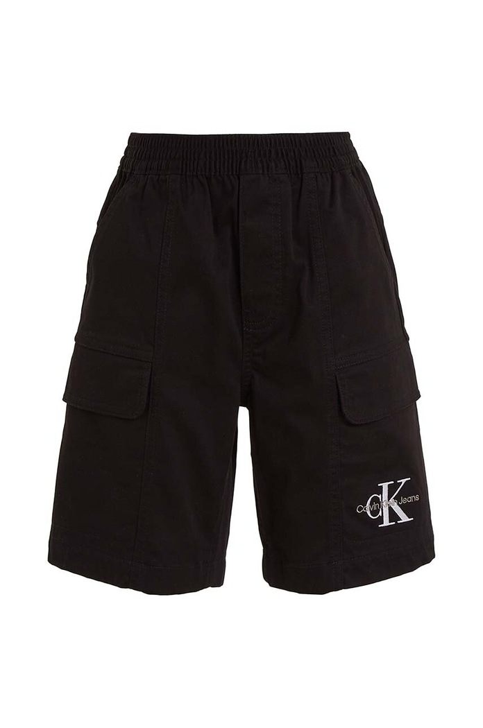 Dětské kraťasy Calvin Klein Jeans IB0IB02057.PPYH černá SS24