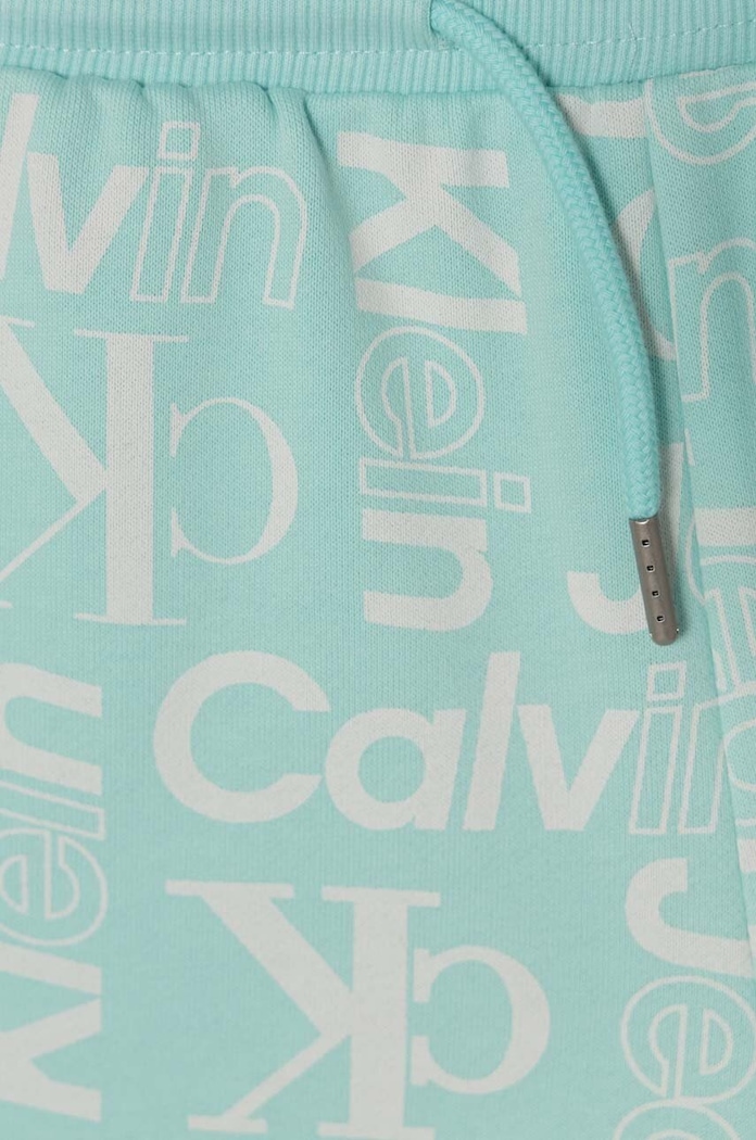 Chłopiec Calvin Klein Jeans szorty bawełniane dziecięce IB0IB02105.PPYH turkusowy