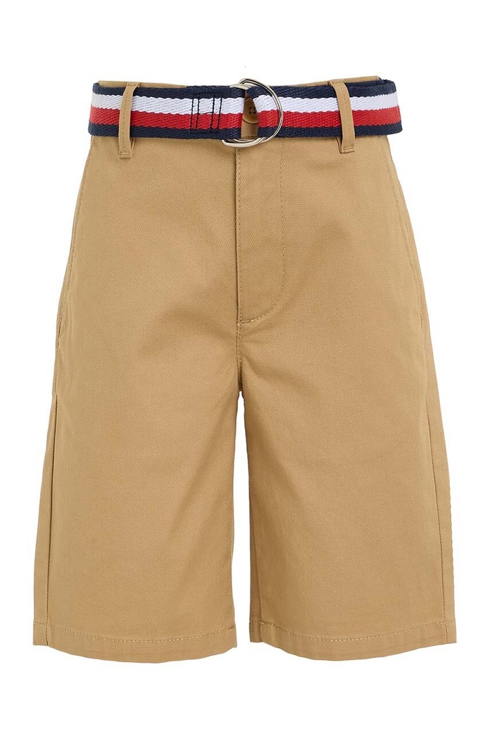 Dětské kraťasy Tommy Hilfiger KB0KB08845.104.122.PPYH béžová SS24