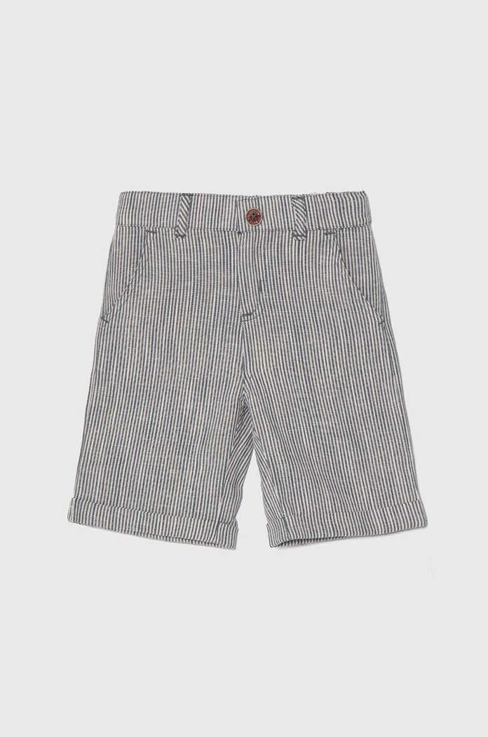 zippy szorty z domieszką lnu dziecięce casual niebieski 3106080602