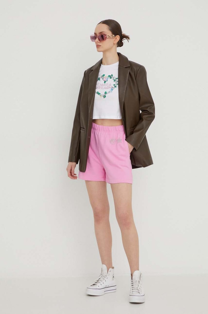 Kratke hlače Chiara Ferragni 76CBDG01 roza SS24