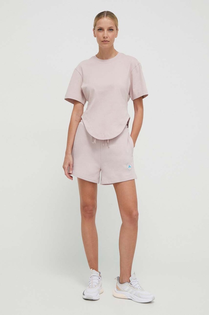adidas by Stella McCartney szorty IS1217 różowy SS24