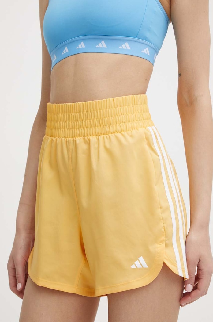 Шорти для тренувань adidas Performance Pacer тканина жовтий IS2179