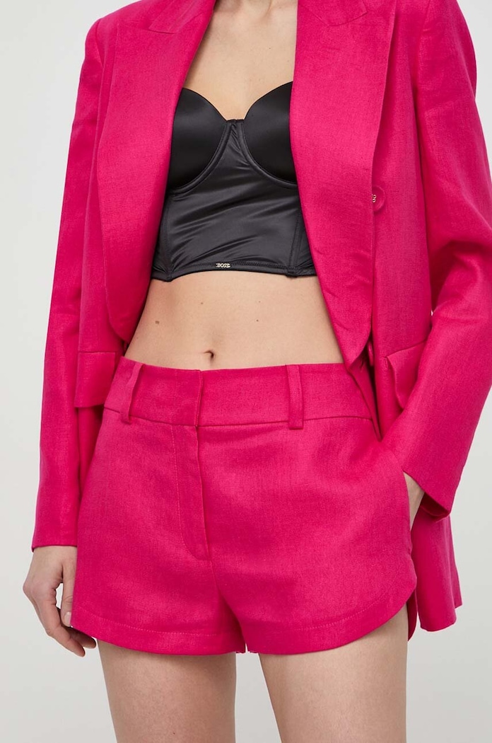 Luisa Spagnoli pantaloni scurti din in AUSILIO in roz 541135