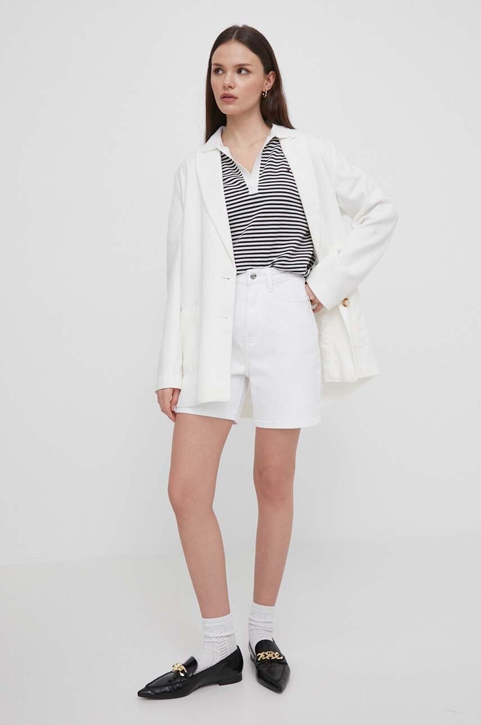 Tommy Hilfiger szorty jeansowe WW0WW41321 biały SS24