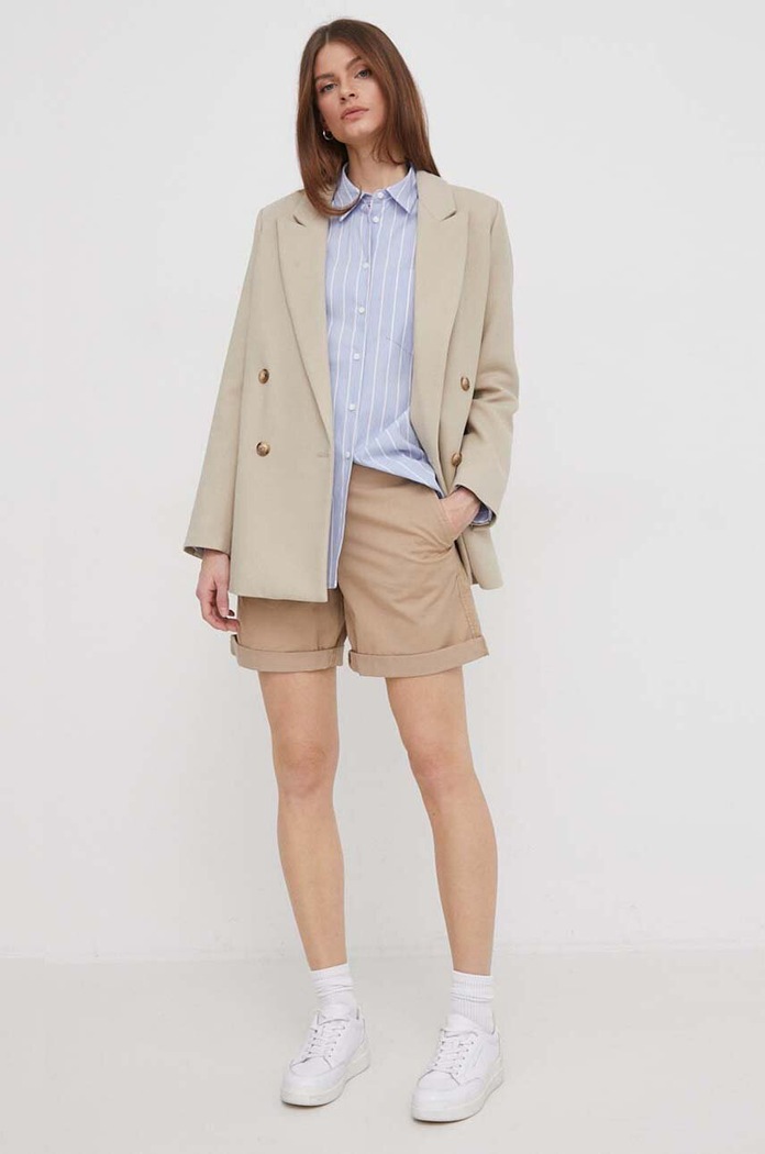 Tommy Hilfiger szorty WW0WW42457 beżowy SS25