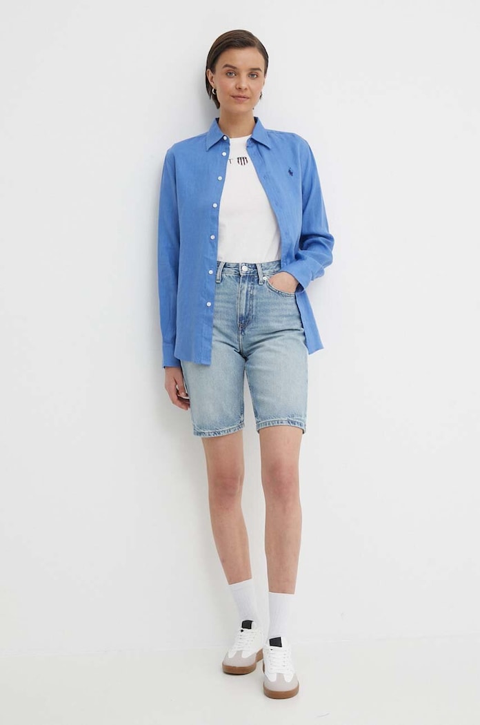 Tommy Hilfiger szorty jeansowe WW0WW41326 niebieski SS24