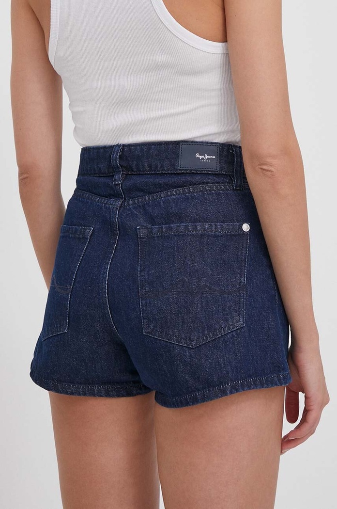Дрехи Дънков къс панталон Pepe Jeans A-LINE SHORT HW PL801111CT8 тъмносин