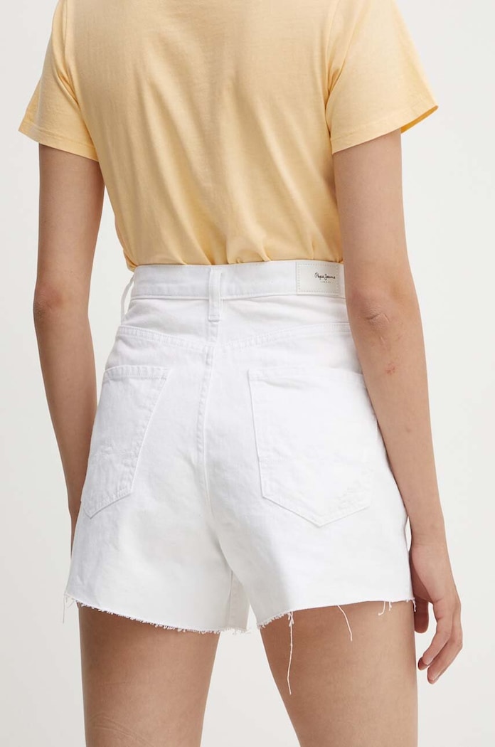Ρούχα Τζιν σορτς Pepe Jeans A-LINE SHORT UHW A-LINE SHORT UHW PL801112TC1 λευκό