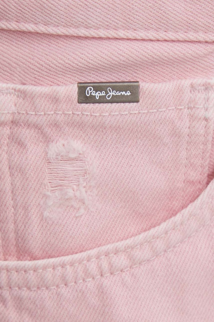 Τζιν σορτς Pepe Jeans A-LINE SHORT UHW CLR ροζ PL801122