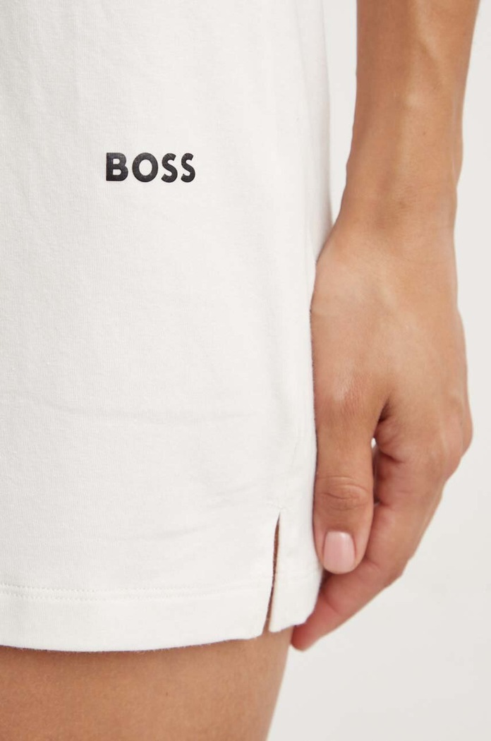 BOSS trenirka kratke hlače ženske bombažne z elastanom CI_Shorts CW 50515606 bež AA00