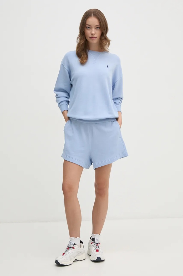 Памучен къс панталон Polo Ralph Lauren 211935586 син AW24