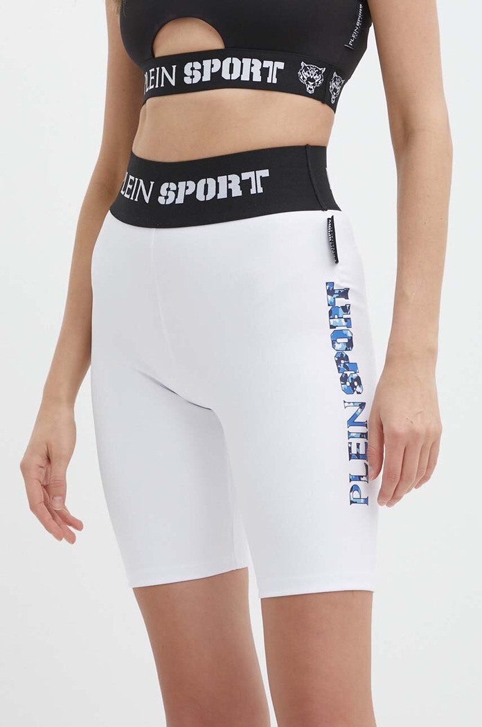 PLEIN SPORT szorty wzorzyste biały PADC.WJT1889.STE003N