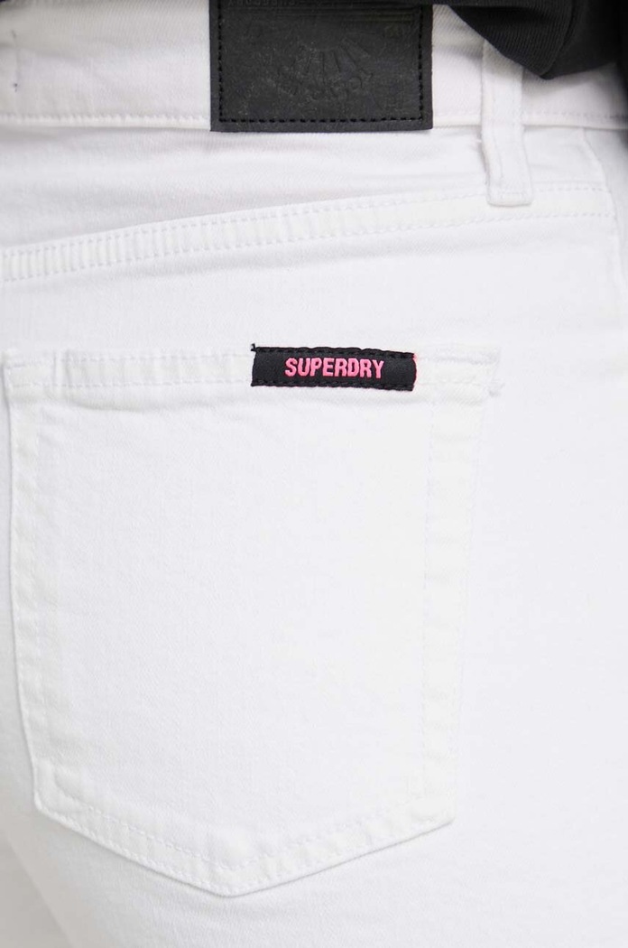 Superdry pantaloni scurti jeans W7110398A.01C alb