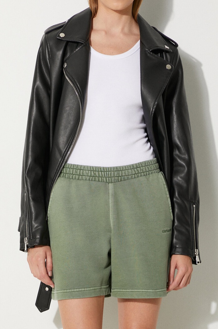 Abbigliamento Carhartt WIP pantaloncini in cotone Duster Script Sweat I033055.1YFGD verde