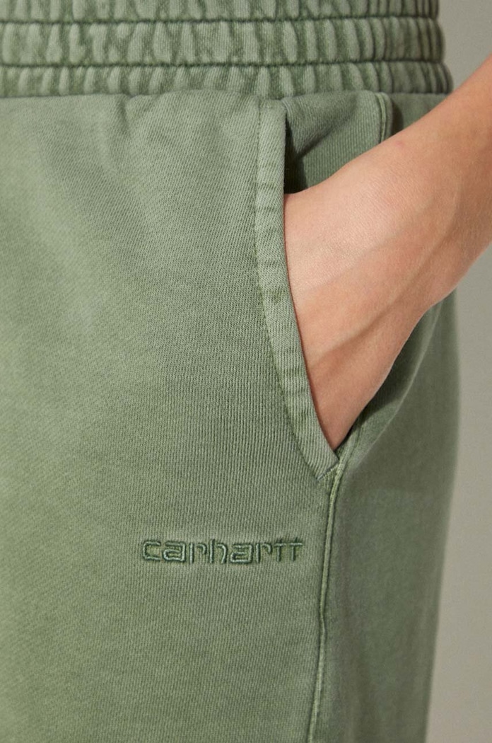 Carhartt WIP pantaloncini in cotone Duster Script Sweat verde I033055.1YFGD